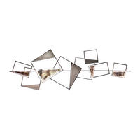 WANDDEKO Grau 150/50 cm - Beige/Grau, Metall (1.8/50/4cm) - KUNSTLOFT