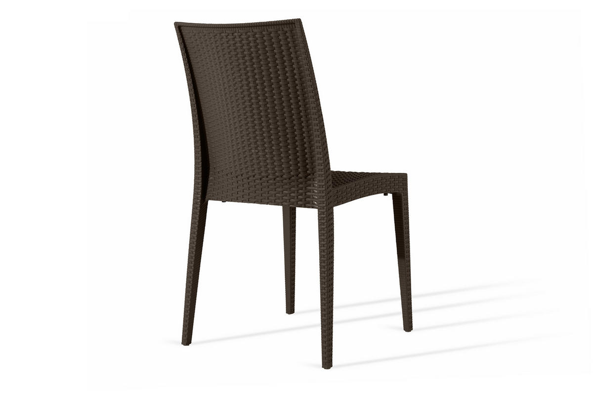 GARTENSTUHL ETULI 2-tlg, Braun - Braun, Kunststoff (48/88/50cm) - KONSIMO®