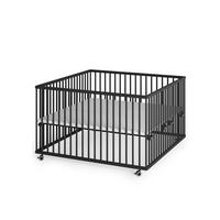 LAUFGITTER 120x120 cm - Black Edition - Premium Kollektion - Schwarz, Holz (120/74/120cm) - Sämann – make a difference.