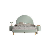 POLSTERBETT mit Hocker Karlotta 147x132x212 aus Holzwerkstoff in Grün - Grün, Holzwerkstoff (140/200cm) - 58aufmkessel