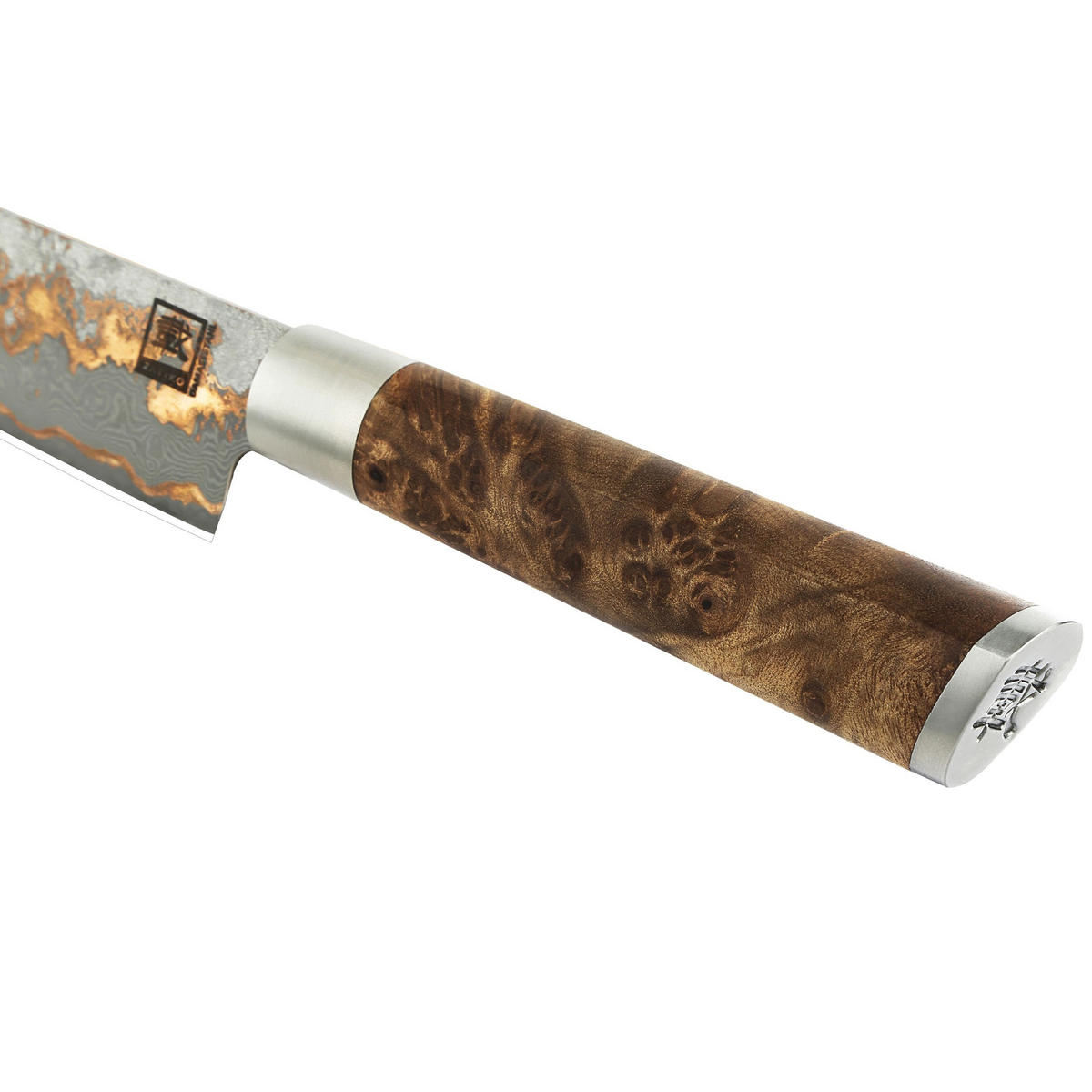 SANTOKU (KLEIN) 12,5 cm Klinge - Ahornfarben, Holz/Metall (24cm) - Zayiko
