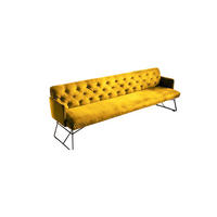 ESSZIMMERBANK CHARME Gelb Velvet - Gelb, Textil (186/85/68cm) - KAWOLA