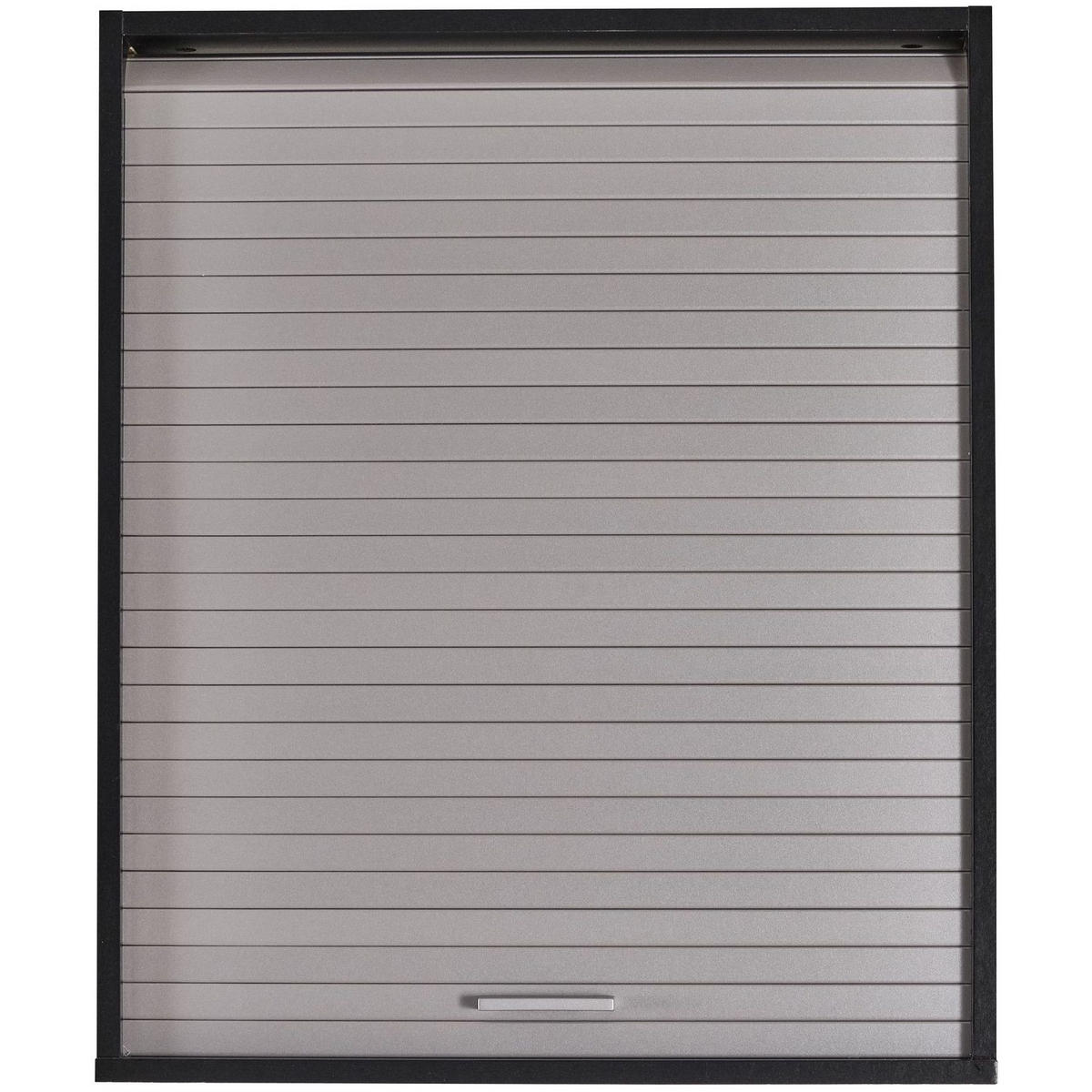 KÜCHENOBERSCHRANK mit Rolladentür 35/60/72cm - Schwarz, Holzwerkstoff (60/72/35cm) - Simmob