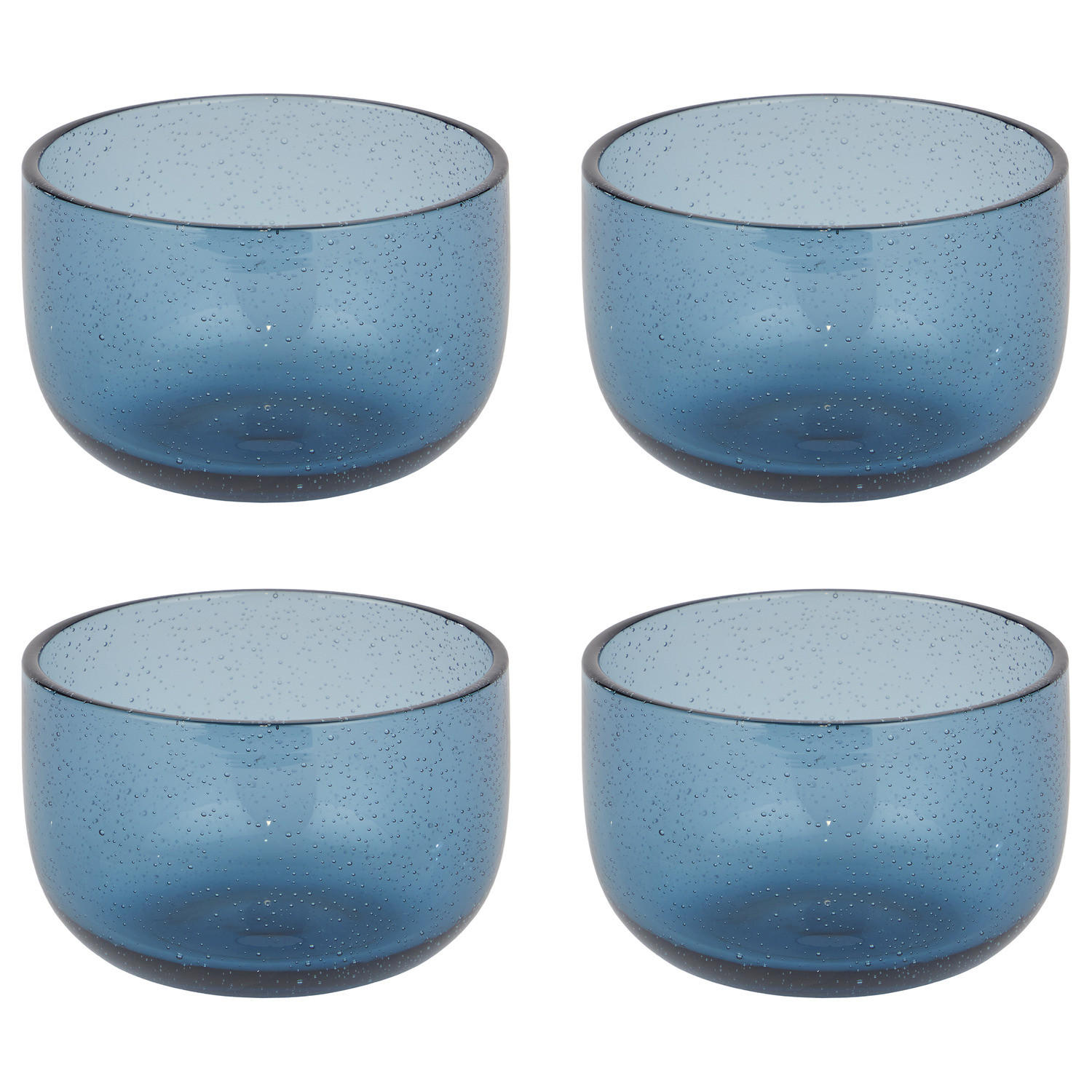 TEELICHTER (4er-Set) Watercolour Ø 8 cm - Blau, Glas (6cm) - Butlers