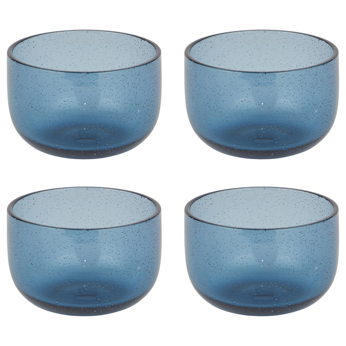 TEELICHTER (4er-Set) Watercolour Ø 8 cm - Blau, Glas (6cm) - Butlers
