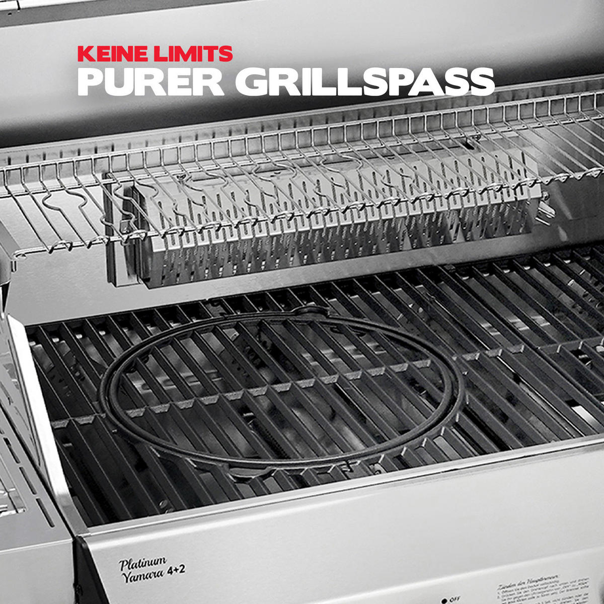 GASGRILL Platinum Yamara 4+2 - Silberfarben, Metall (140/117/55cm) - TAINO