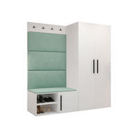 GARDEROBEN-SET Medi I - Schwarz/Weiß, Holzwerkstoff/Kunststoff (80/191/50cm) - MIRJAN24