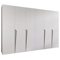DREHTÜRENSCHRANK 202/300/52 6-türig - Beige/Weiß, Holz/Metall (300/202/52cm) - Abiks Möbel