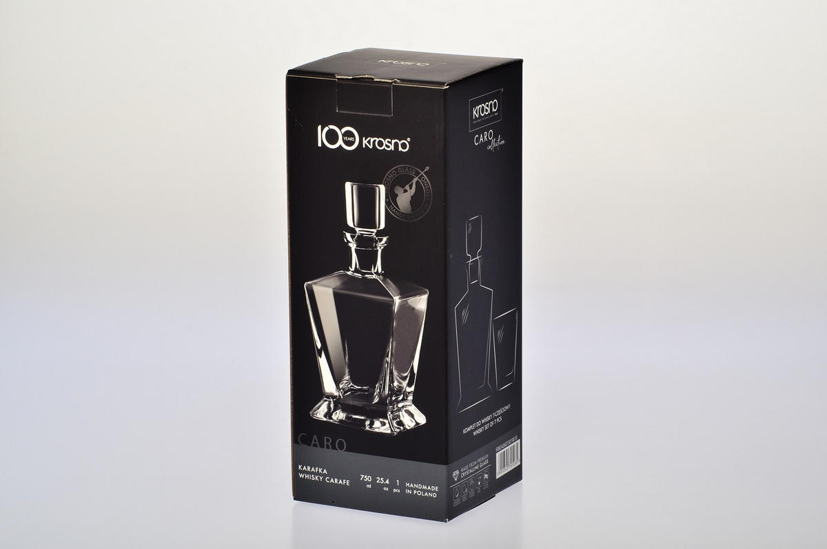 WHISKYKARAFFE MIT STOPPER, 1 Stk., 750 ml, Handgemacht - Transparent, Glas (0.75L) - Krosno Glass