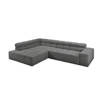 ECKSOFA NEVADA Anthrazit Cord - Anthrazit/Schwarz, Kunststoff/Textil (319/215cm) - KAWOLA