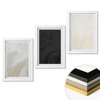 WANDBILDER 3er-Set - 20x30 cm Weißer Rahmen - Strukturen schattieren Minimalismus - Weiß, Kunststoff (20/30cm) - ArtPrintCave