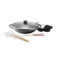 WOK Mai-Lu, Aluguss, Induktion, Antihaftbeschichtung, inkl. Zubehör, Ø 36 cm - Schwarz, Metall (36cm) - KOPF