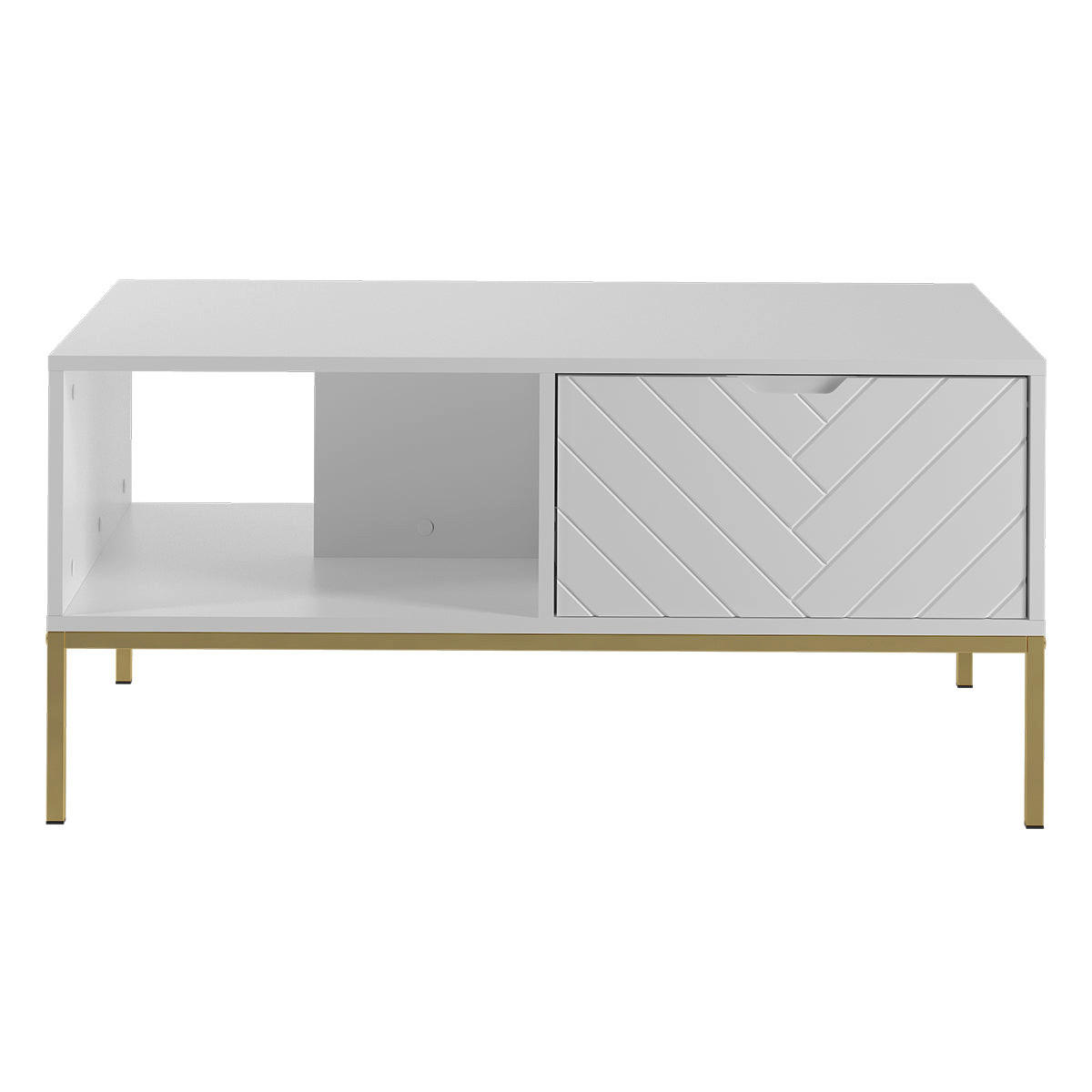 KLUBSKA MIZICA Daria Bela - bela, leseni material (68/104/69cm) - Petits-meubles