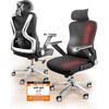 BÜROSTUHL PowerSeat Schwarz - Silberfarben/Schwarz, Kunststoff/Textil (74/135/74cm) - Clouvou