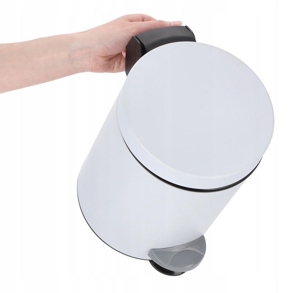 MÜLLEIMER 5L Weiß - Weiß, Metall (18.7/18.7cm) - KADAX