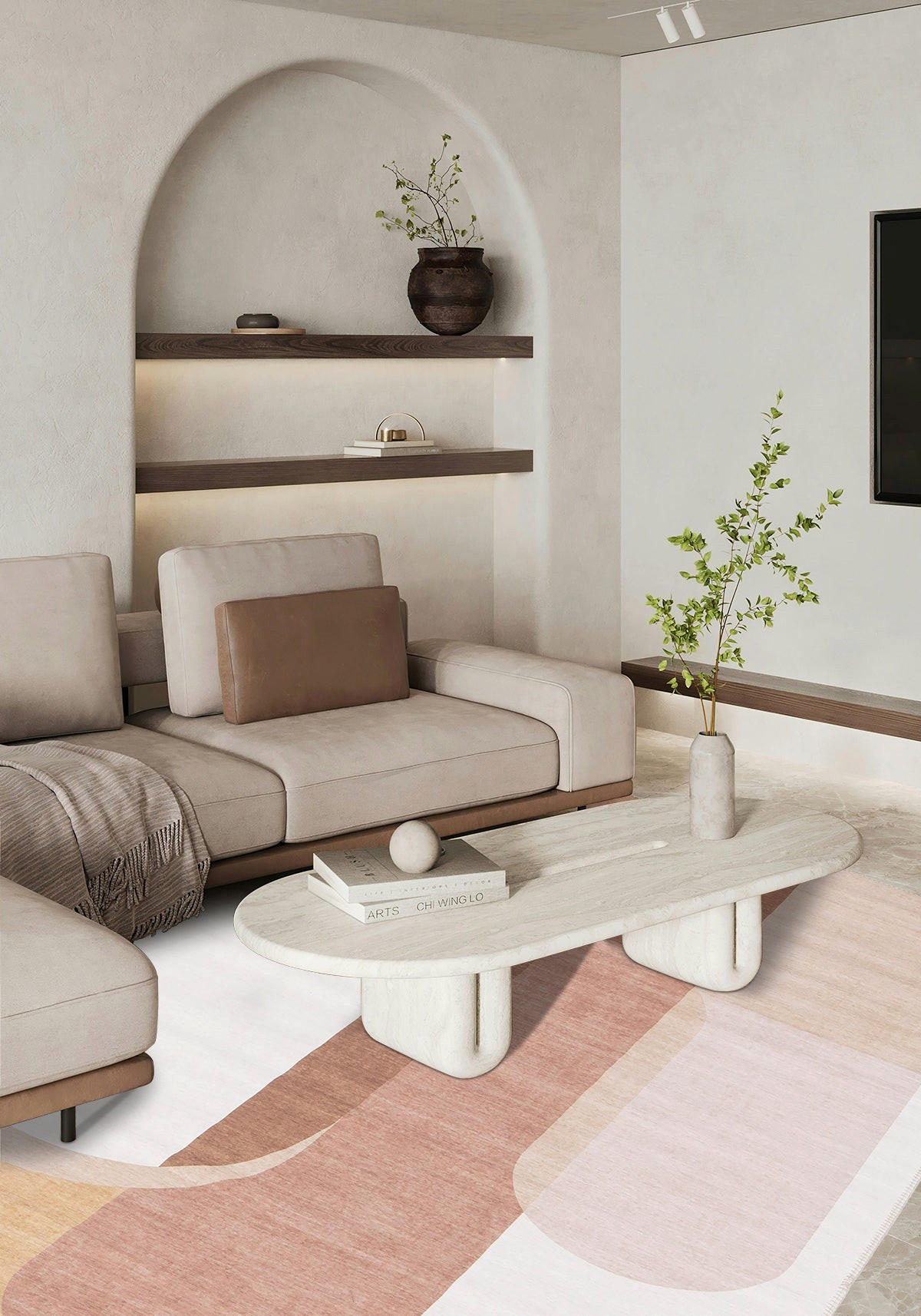 TEPPICH im zeitgenössischen Design terracotta - Terracotta, Textil (120/160cm) - AFK Living