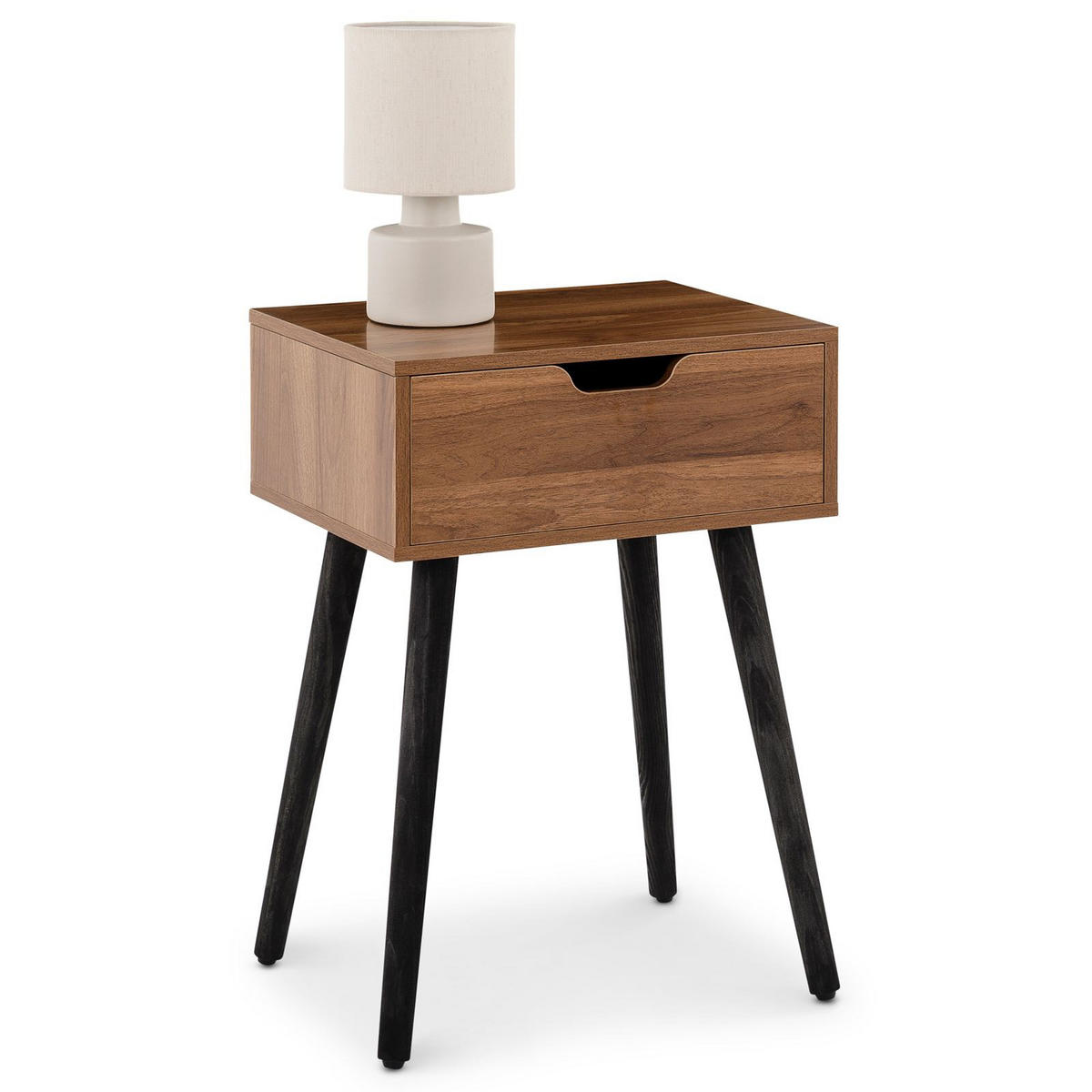 NACHTTISCH LAYLA - Braun, Holzwerkstoff (39/57/30cm) - IDIMEX