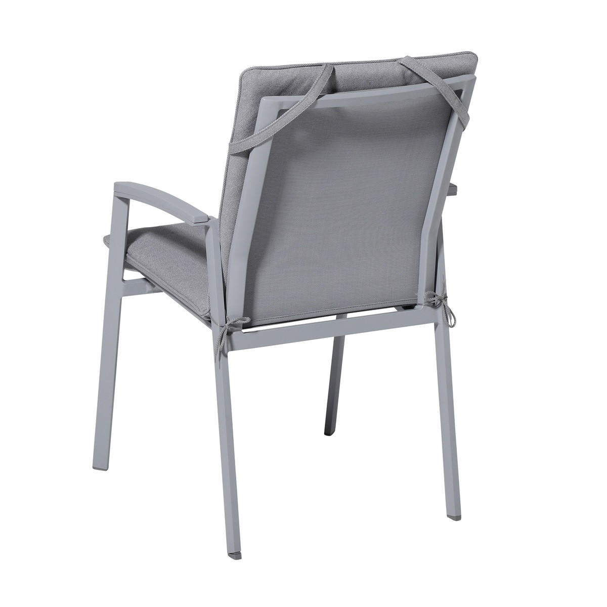 GARTENSTUHLKISSEN Manchester 97/49 cm 4er-Set - Hellgrau, Textil (49/6/97cm) - Madison