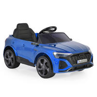 ELEKTROAUTO Audi SQ8 e-tron blau EVA-Reifen Musik Licht MP3-Eingang Gurt - Blau, Kunststoff (99/54/46cm) - Moni