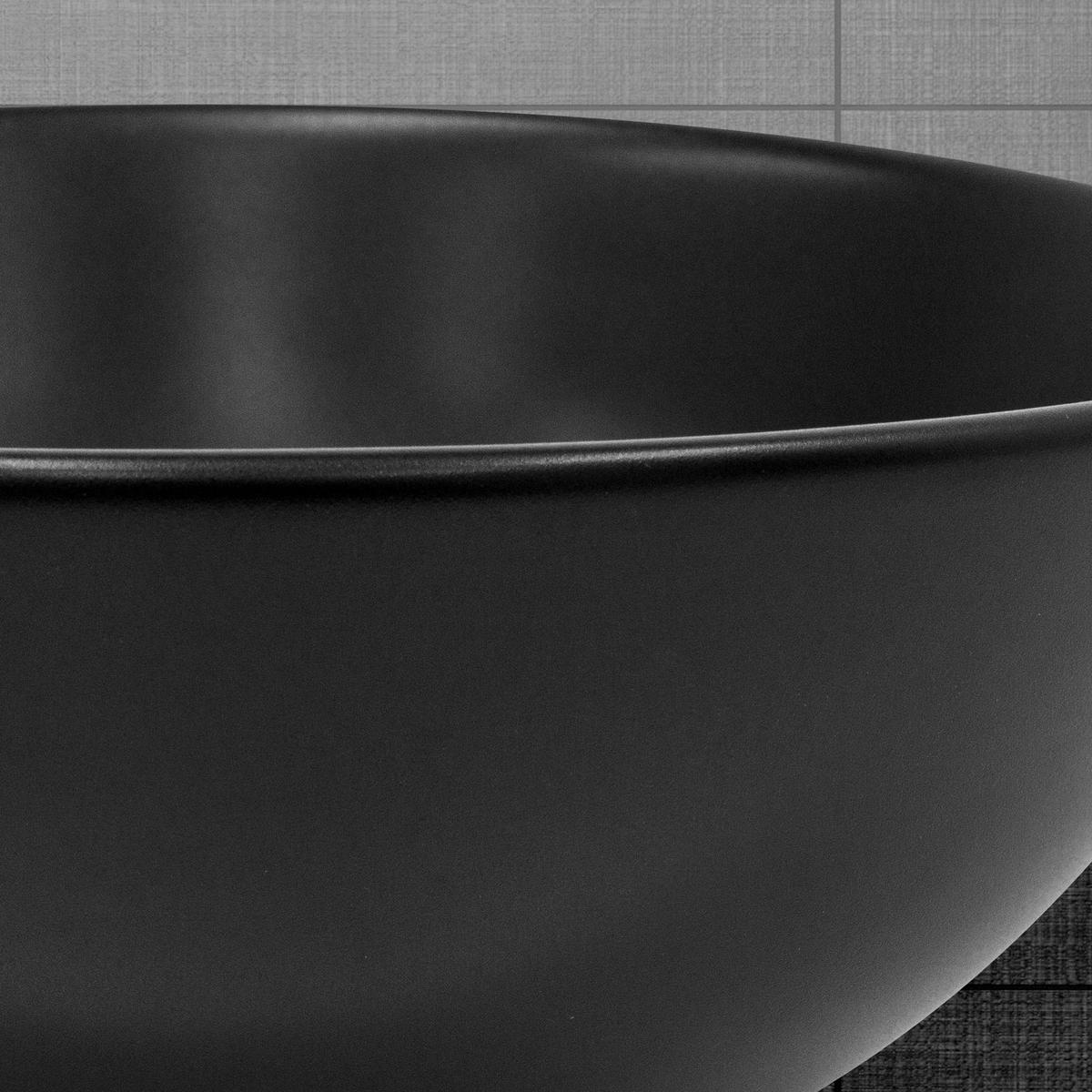 WASCHBECKEN - Schwarz, Keramik (42/17/42cm) - ML-DESIGN