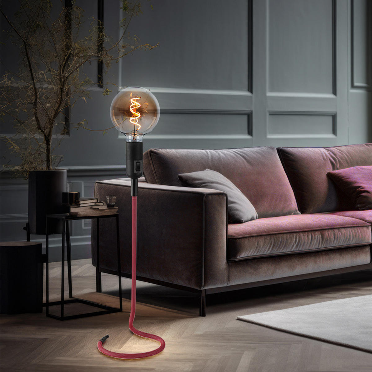 LED TISCHLEUCHTE Metall Rot - Rot, Metall (16/16/46.5cm)