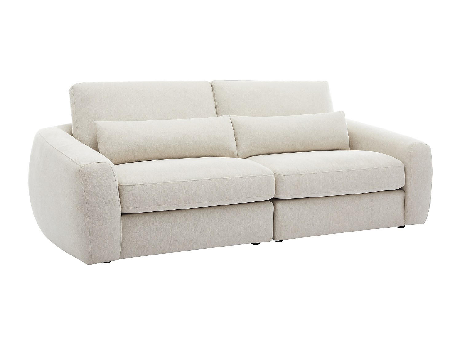 SOFA 3-Sitzer - Stoff - Beige - GUSANA - Beige, Textil (233/91/110cm) - Vente-Unique