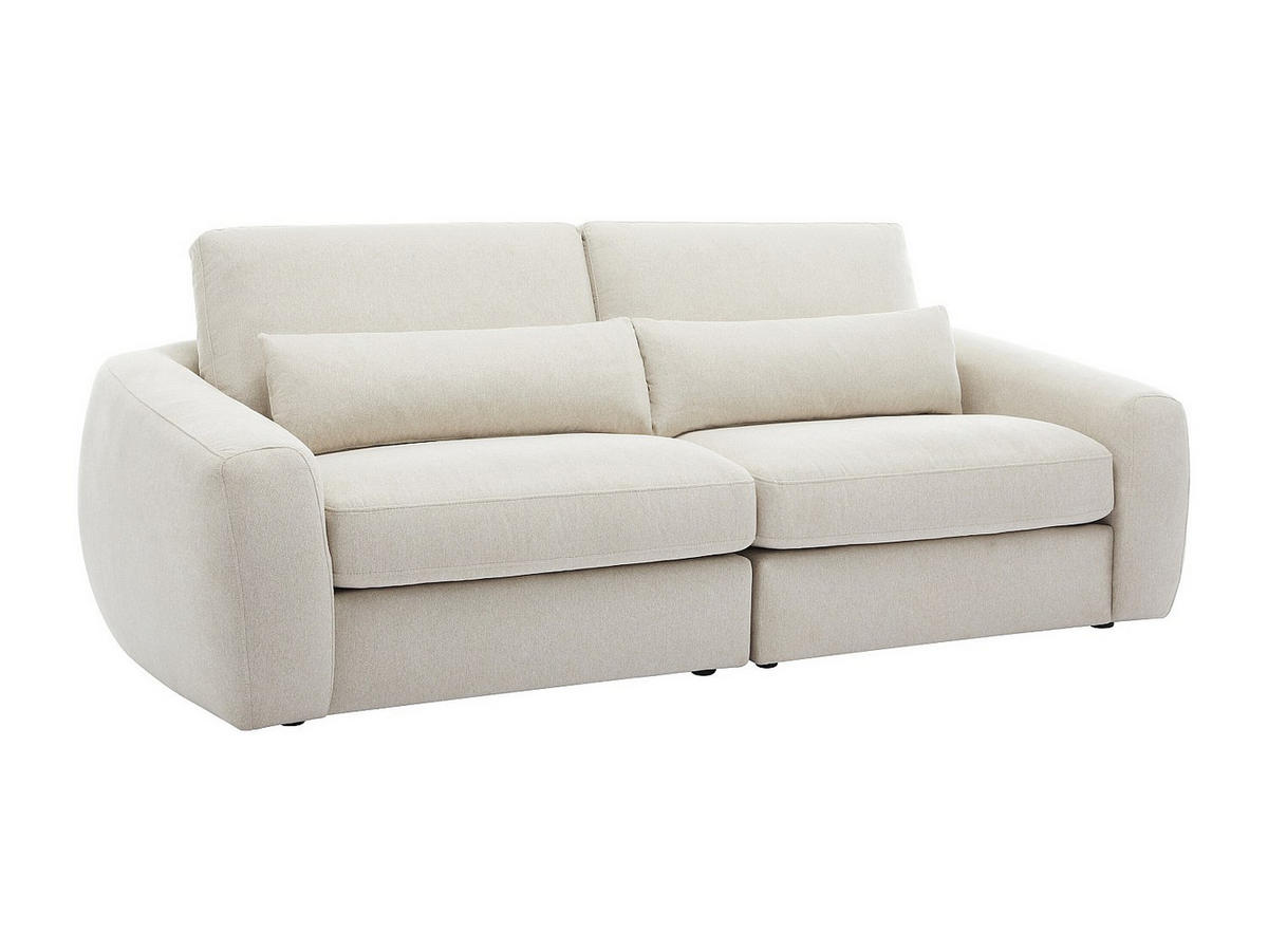 SOFA 3-Sitzer - Stoff - Beige - GUSANA - Beige, Textil (233/91/110cm) - Vente-Unique