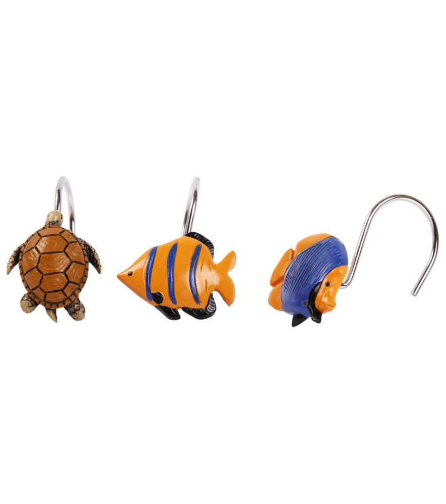 Sanilo Duschvorhangringe Blau 4.5x3.5x3 cm