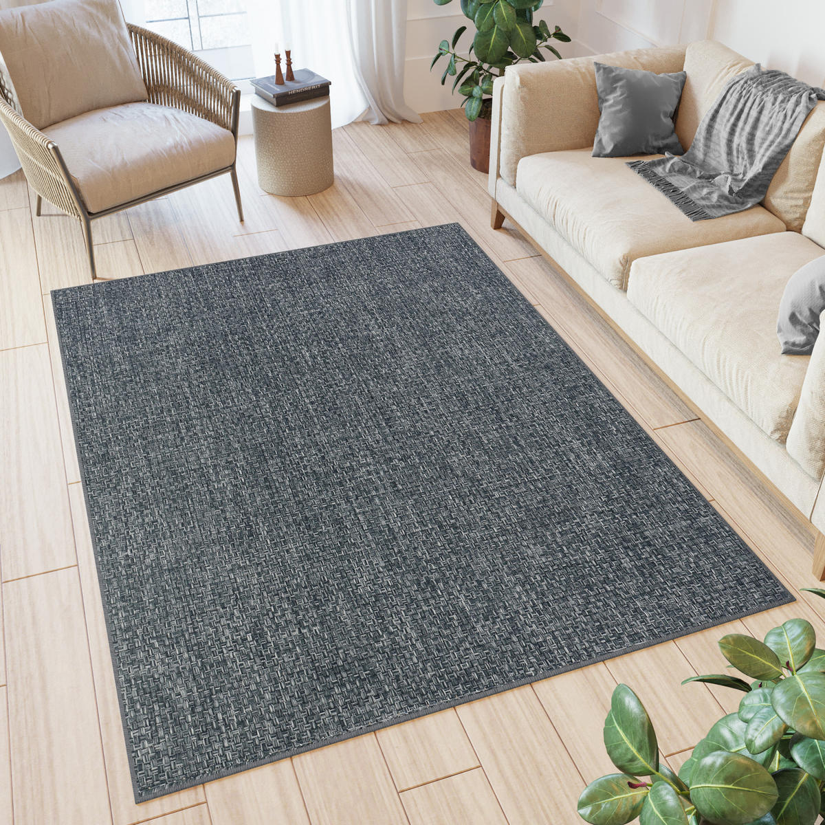 TEPPICH VERANO BLAU 60/100 cm - Blau, Textil (60/100cm) - Tapiso