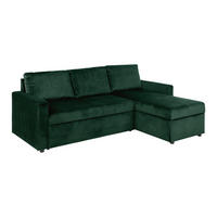 SCHLAFSOFA dunkelgrün - Grau, Holzwerkstoff (218/155cm) - ebuy24