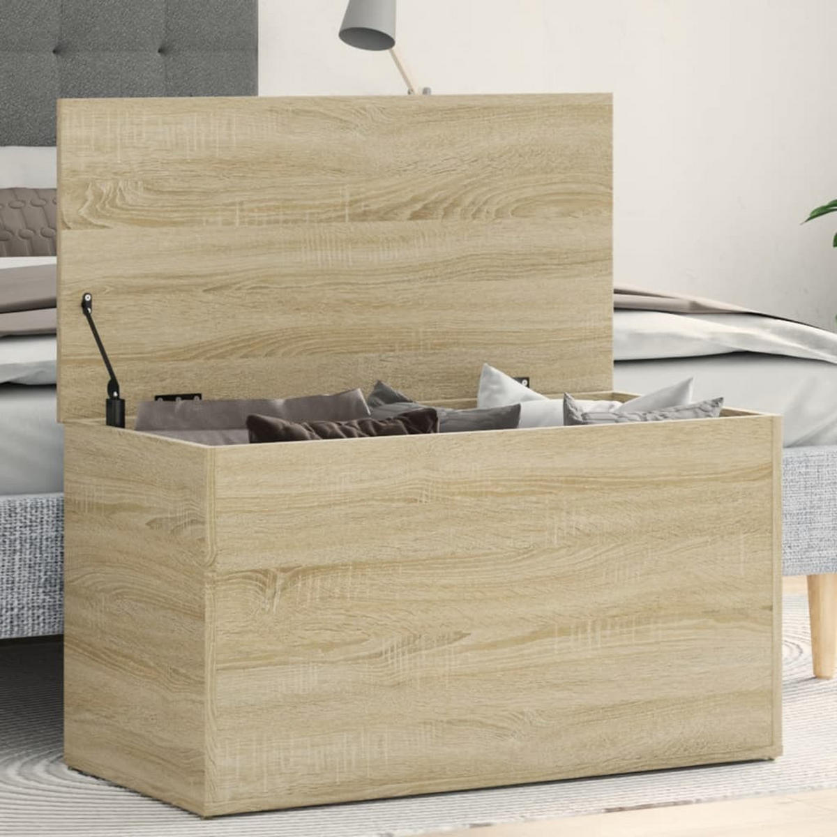 AUFBEWAHRUNGSTRUHE Sonoma-Eiche 84/42/46 Cm Holzwerkstoff - Sonoma Eiche, Holz (84/46/42cm) - vidaXL