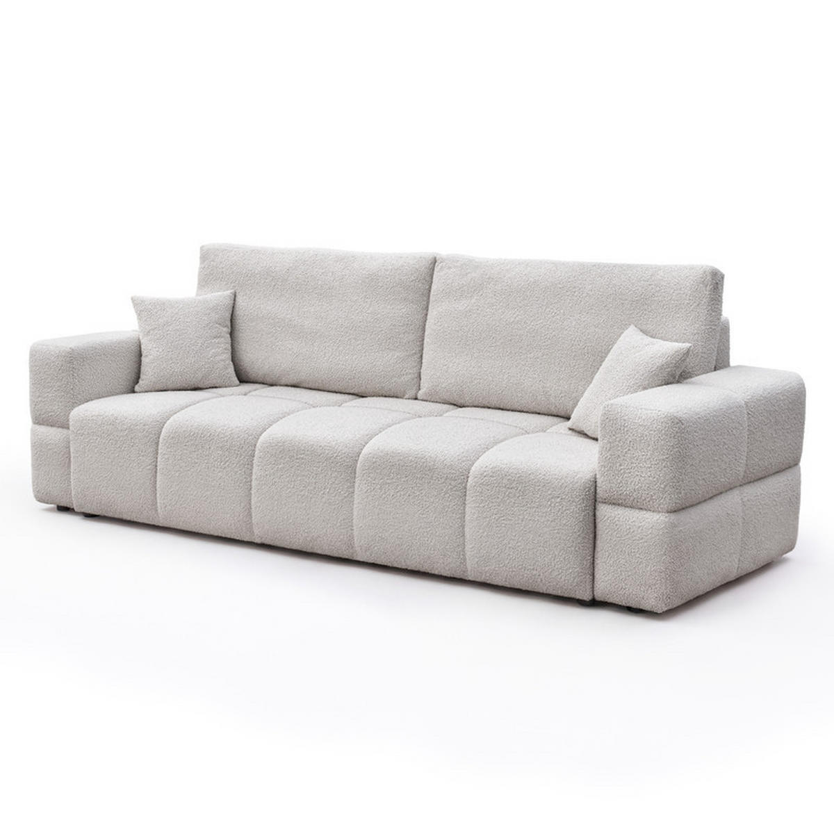 SCHLAFSOFA BUENO mit Bettkasten Hellgrau - Hellgrau, Holzwerkstoff/Kunststoff (245/85/93cm) - Idohome
