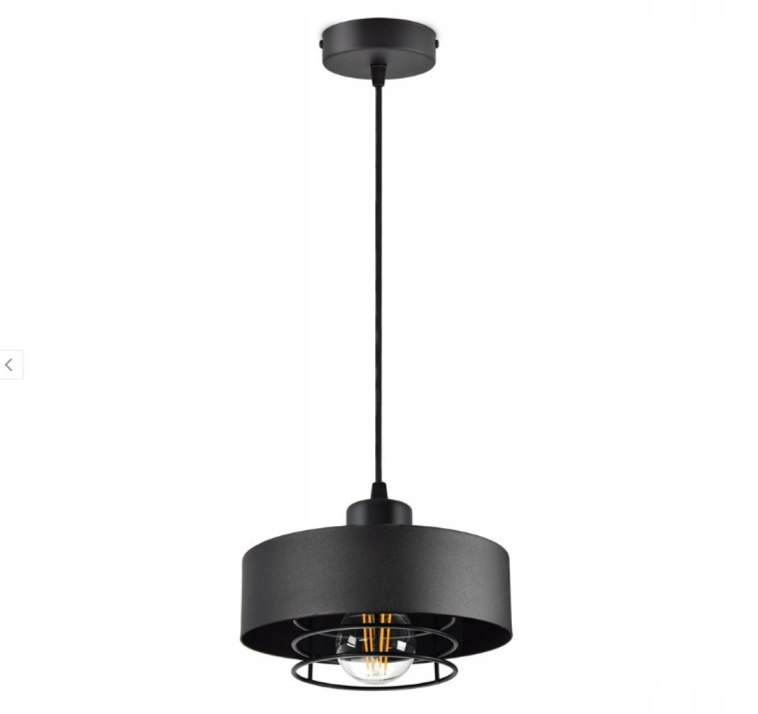 PENDELLEUCHTE EDISON - Schwarz, Metall (20/20/70cm) - kiki design