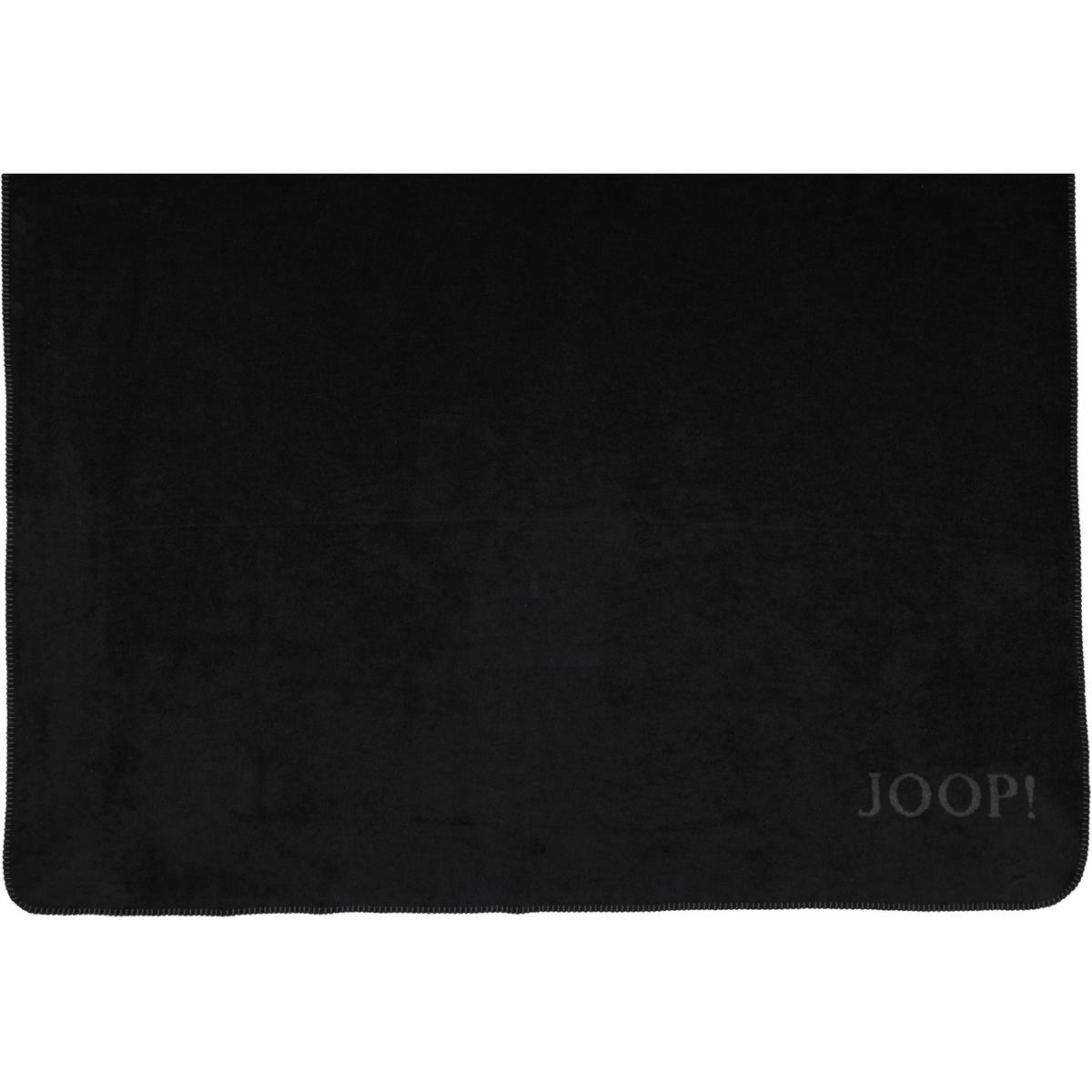 WOHNDECKEN UNI-DOUBLEFACE SCHWARZ-ANTHRAZIT - Schwarz, Textil (150/200cm) - Joop!