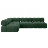 ECKSOFA modulares Sofa Samaro-L2 - 285x190x70 cm Grün Cord - Grün, Holzwerkstoff/Textil (285/190cm) - ALTDECOR