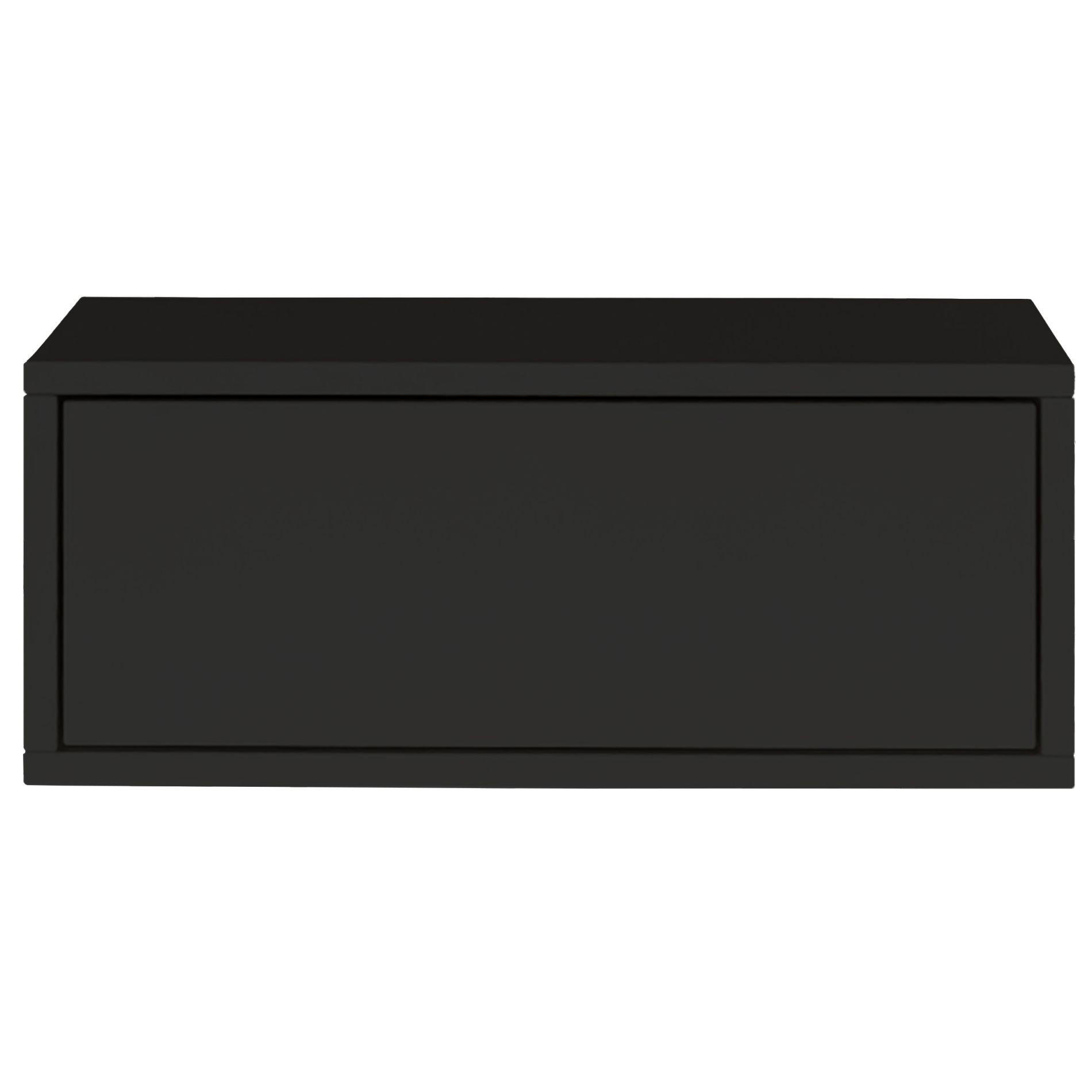 NACHTTISCH hängend Framme Schwarz, 50 cm - Schwarz, Holzwerkstoff (50/20.8/36cm) - Selsey