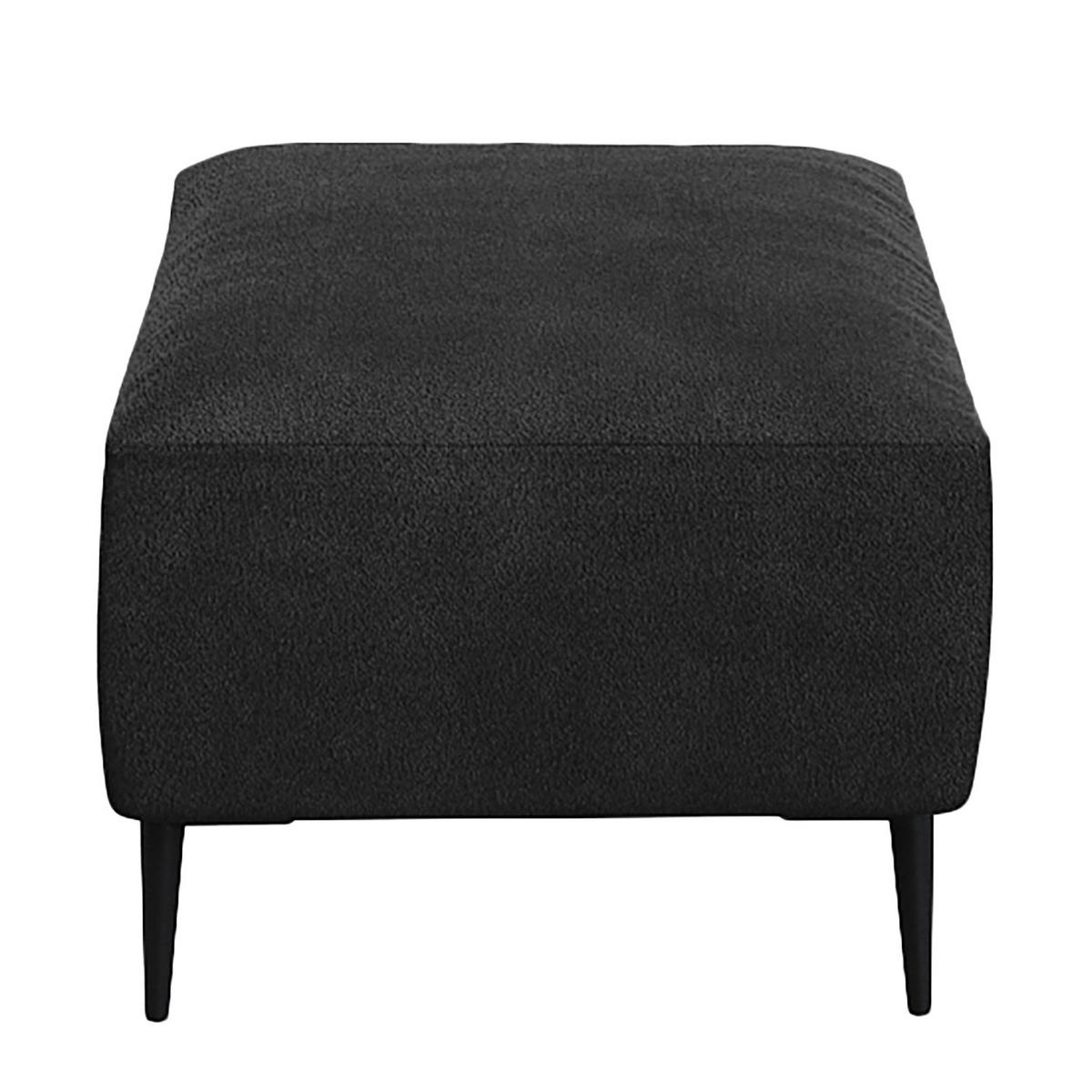 POLSTERHOCKER - Anthrazit/Schwarz, Textil/Metall (90/45/60cm) - home24