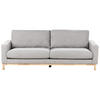 3-SITZER-SOFA grau/hellbraun Siggard - Hellbraun/Grau, Textil (217/84/92cm) - Beliani