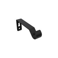 TRÄGER FÜR GARDINENSTANGEN 16 mm Ø, Hera 1-läufig, Schwarz - Schwarz, Metall (10/5.2/1.6cm) - INTERDECO