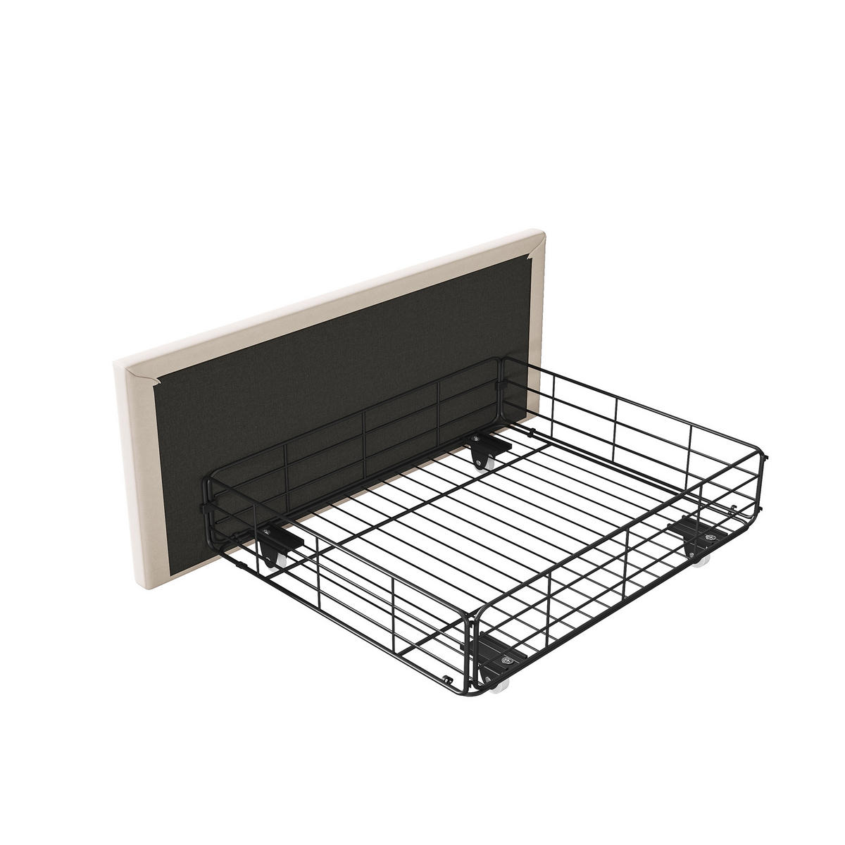 POLSTERBETT 160x200 cm Creme-Weiß PU Bett mit LED Lichtleiste & 4 Schubladen - Weiß, Leder (160/200cm) - CASIVA