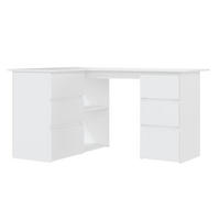 ECKSCHREIBTISCH Weiss 145/100/76 Cm Holzwerkstoff - Weiß, Holzwerkstoff (145/100/76cm) - vidaXL