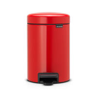MÜLLEIMER klassisch Mit Soft Verschluss 3 Liter 26,4 x 16,8 x 23,5 cm Metall Rot - Rot, Metall (16.8/26.4/23.5cm) - PROREGAL