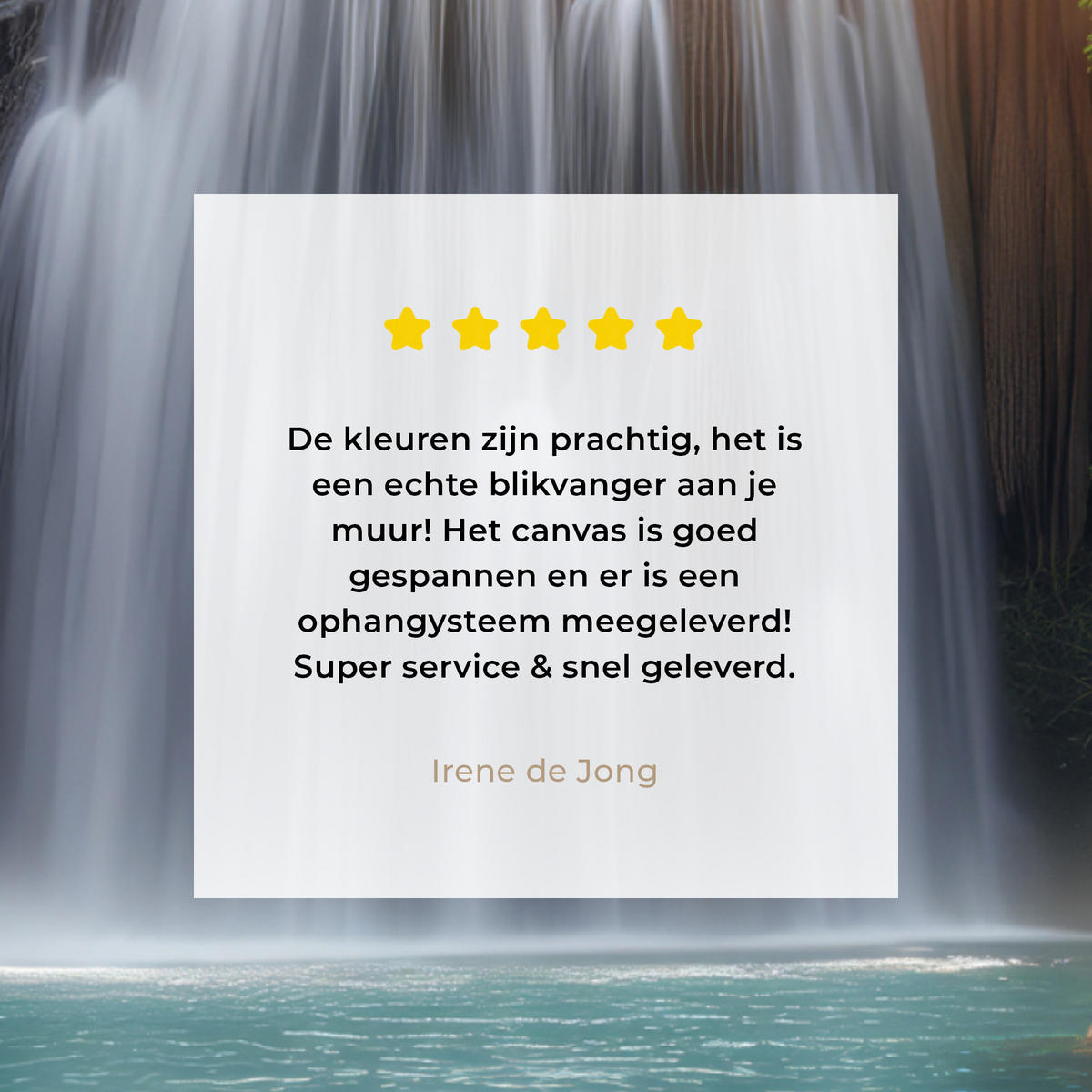 LEINWANDBILD Wasserfall - Natur - Pflanzen - Dschungel - Wasser Room Decor 30x40 cm - Grün, Textil (30/40cm) - MuchoWow