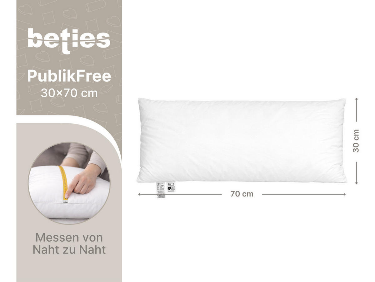 KISSENFÜLLUNG PublikFree Faserbällchen 30/70 cm - Weiß, Naturmaterialien/Kunststoff (30/70cm) - beties Heimtextil