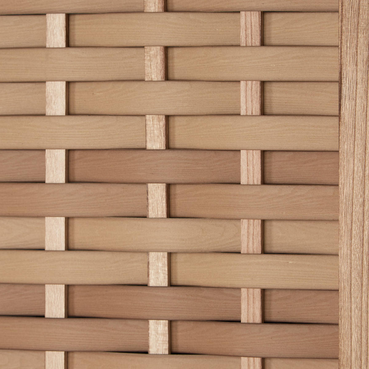 PARAVENT 3-tlg. 120/170 cm Braun Rattan geflochten - Braun, Holz (120/170/2cm) - Homestyle4u