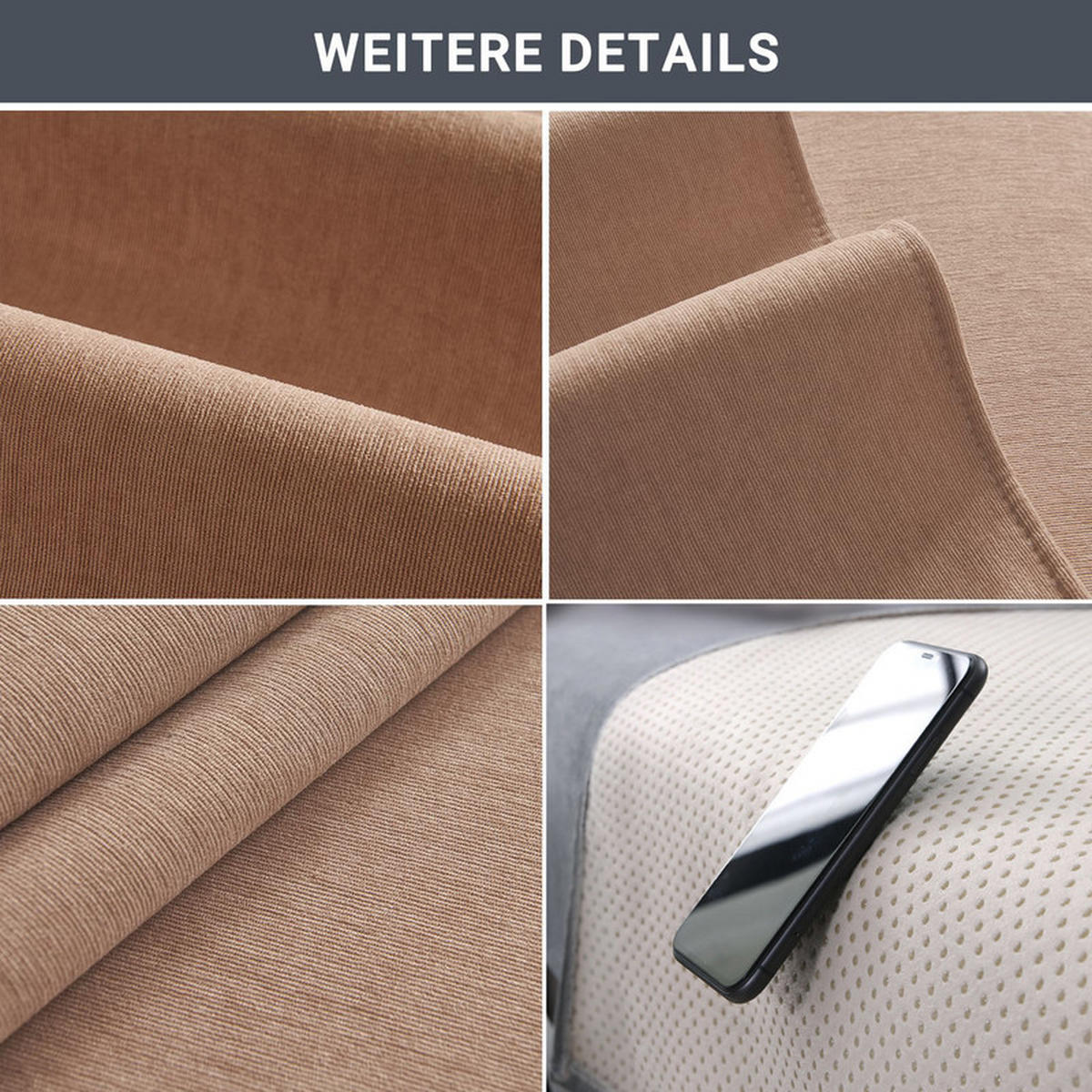 SOFAÜBERWURF Hellbraun 1 Stück - Hellbraun, Textil (70/70cm) - OBOSOE