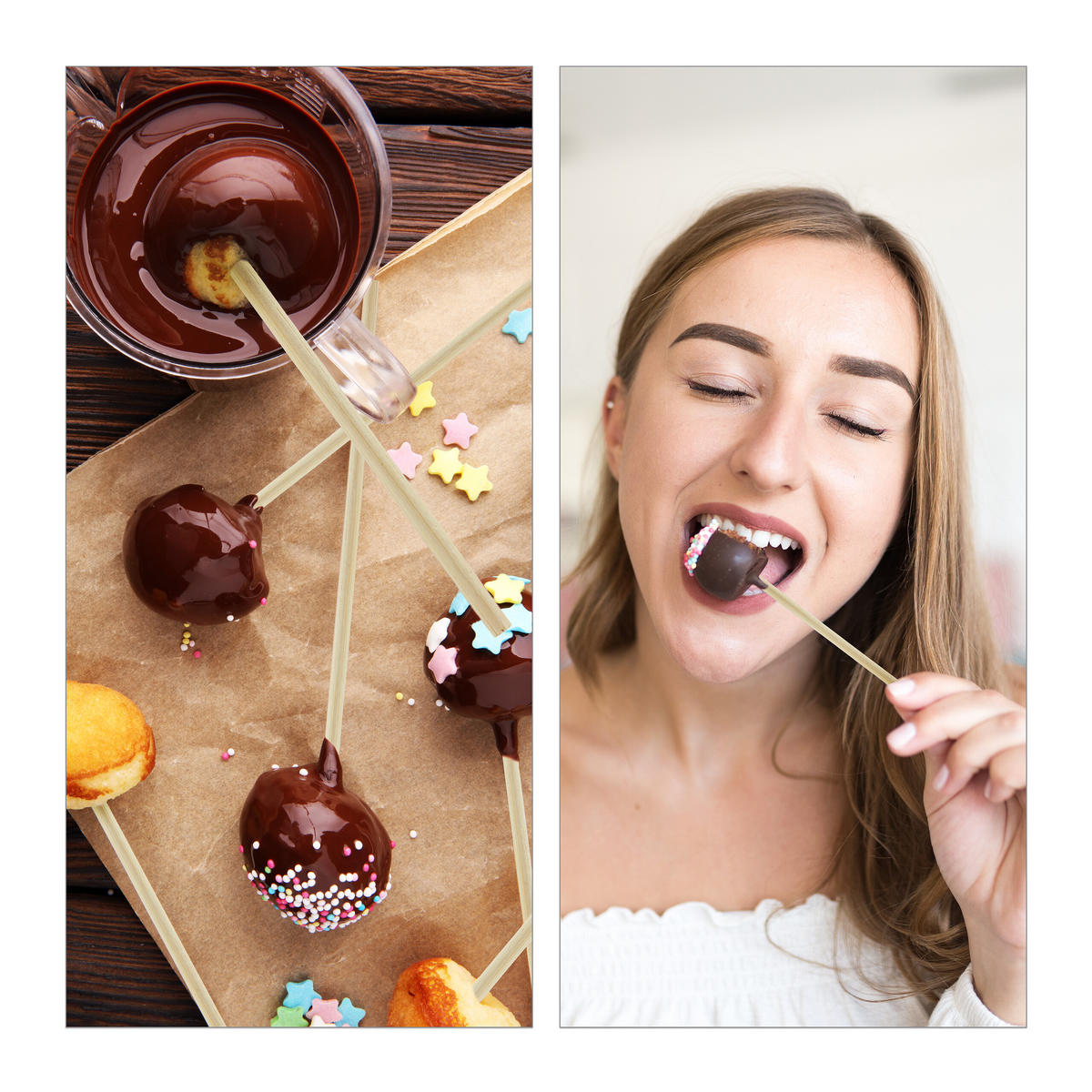 1000XCAKEPOP-STIELE - Hellbraun, Holz (0.4/15/0.4cm) - Relaxdays