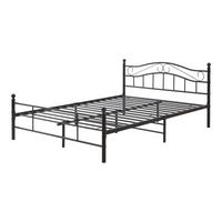 METALLBETT Florenz - Schwarz, Metall (140/200cm) - [en.casa]
