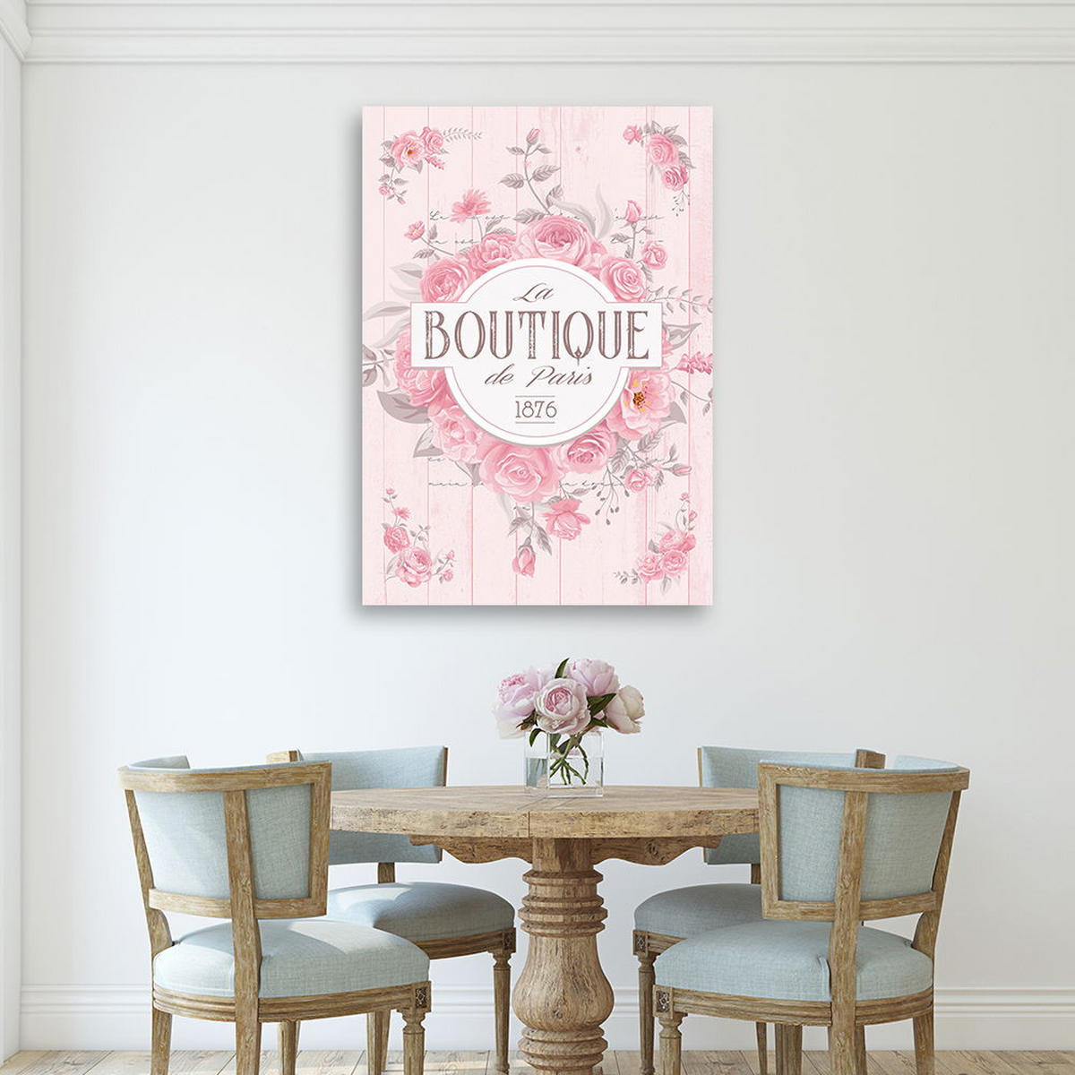KUNSTDRUCK Rosa 80/120 cm - Pink, Textil (80/120cm) - KUNSTLOFT