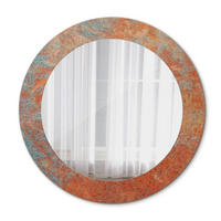 SPIEGEL Ø60 cm Rund mit Aufdruck - Orange, Glas (60/60/0.4cm) - TULUP